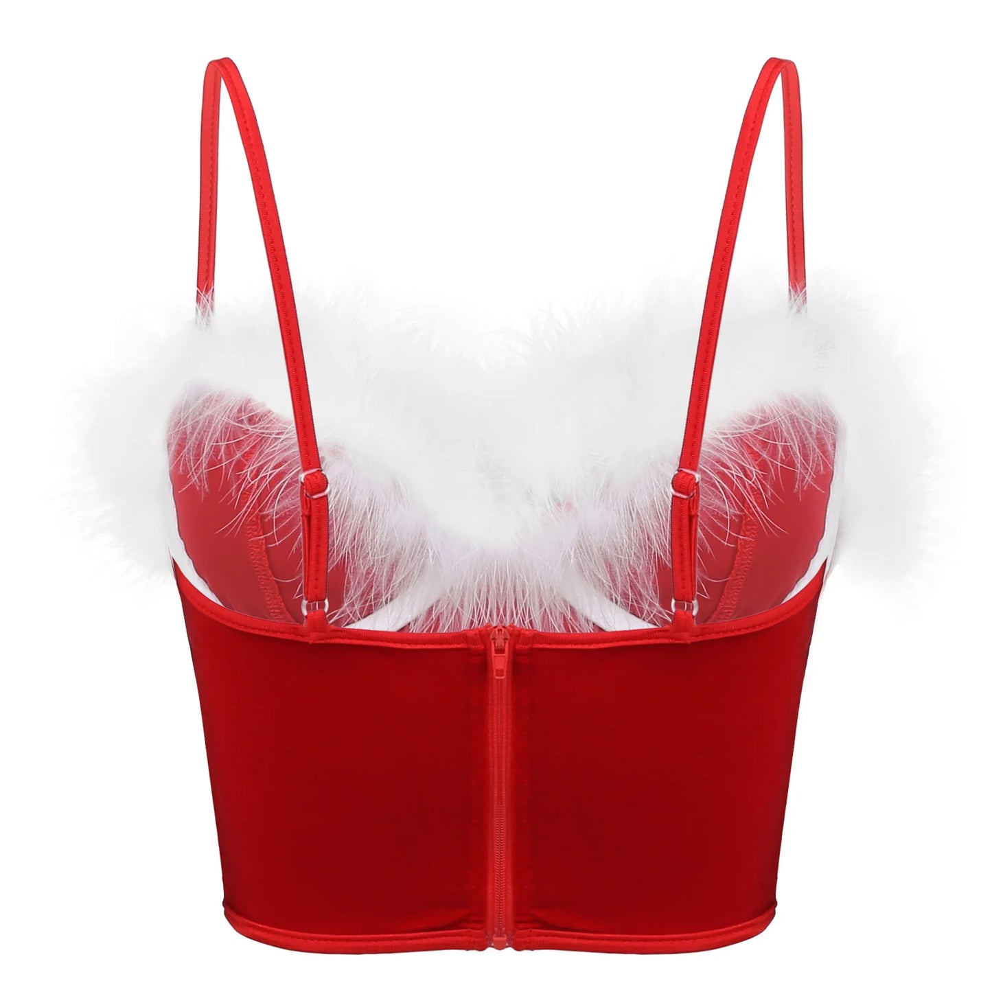 Świąteczny top z futerkiem