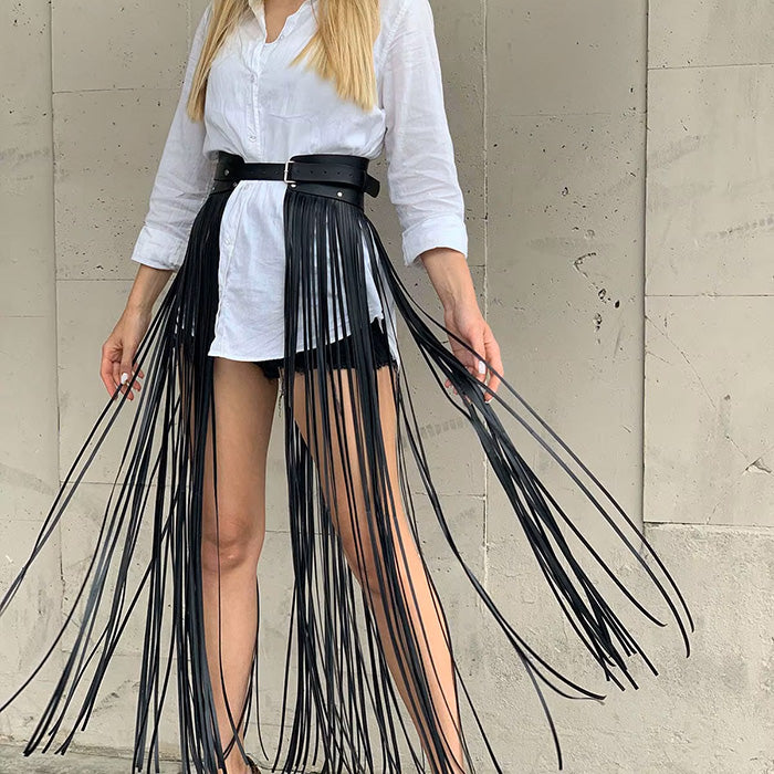 Skórzana spódnica harness