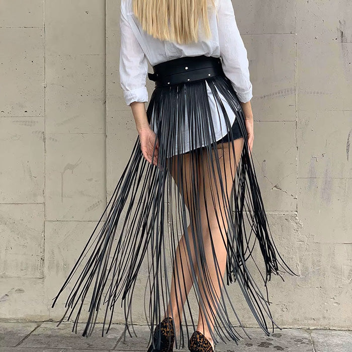 Skórzana spódnica harness