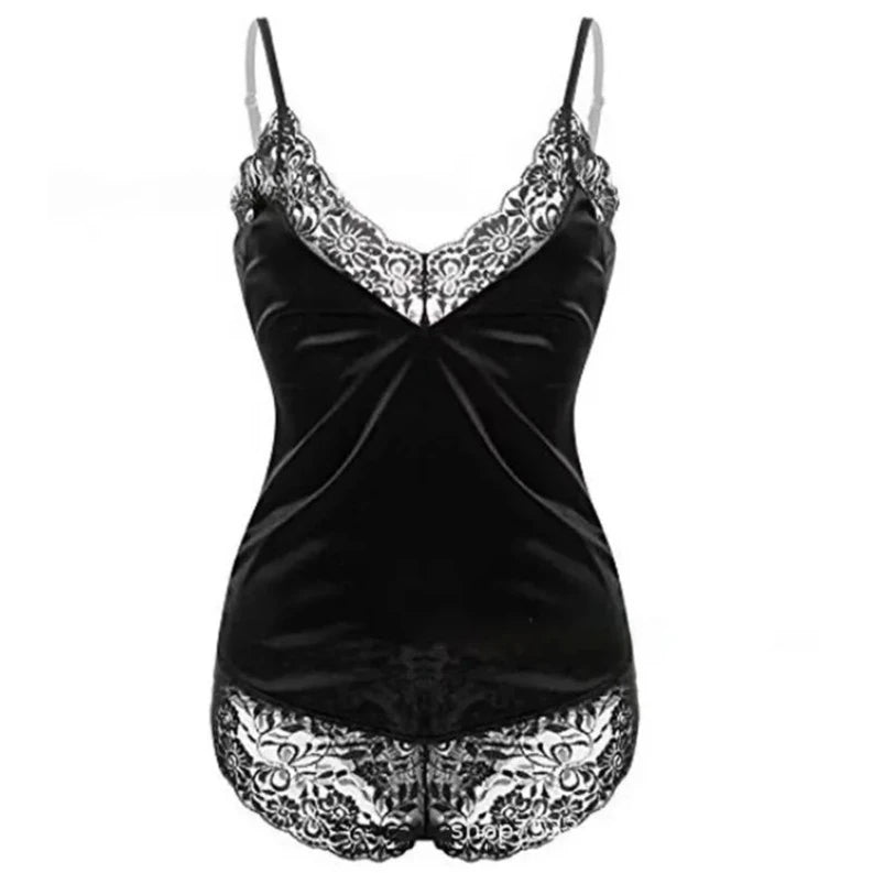 Koronkowa piżamka damska