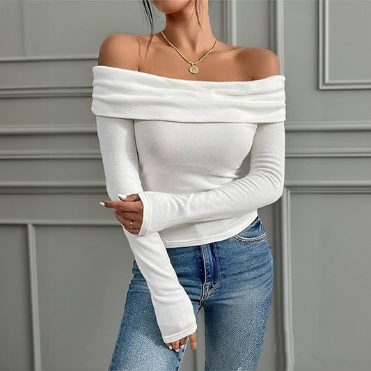 Bluzka z odkrytymi ramionami