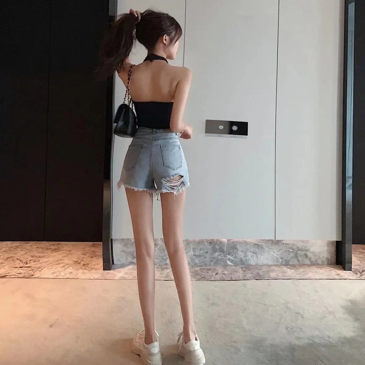 Denimowe szorty damskie