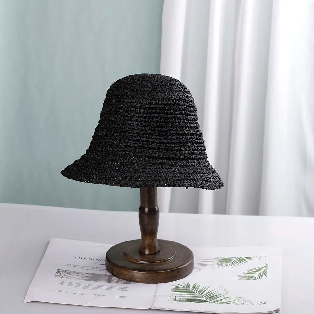 Pleciony kapelusz bucket