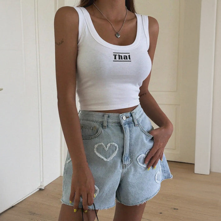 Szorty z motywem serc