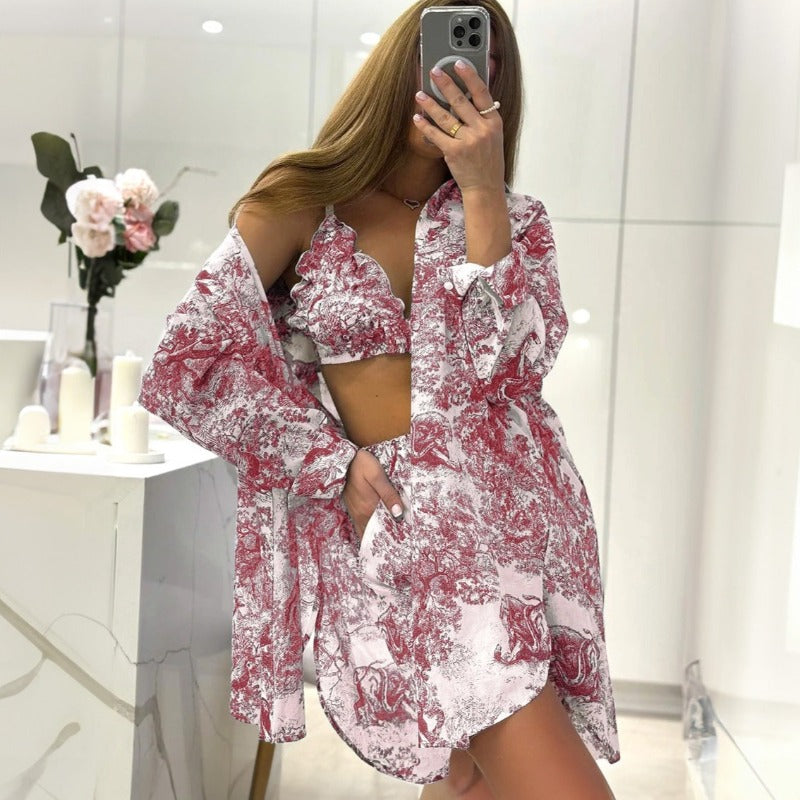 Krótki komplet letni we wzory