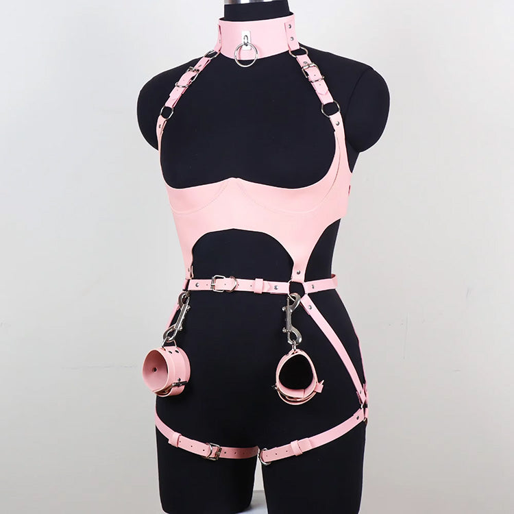 Jednoczęściowy harness z chokerem