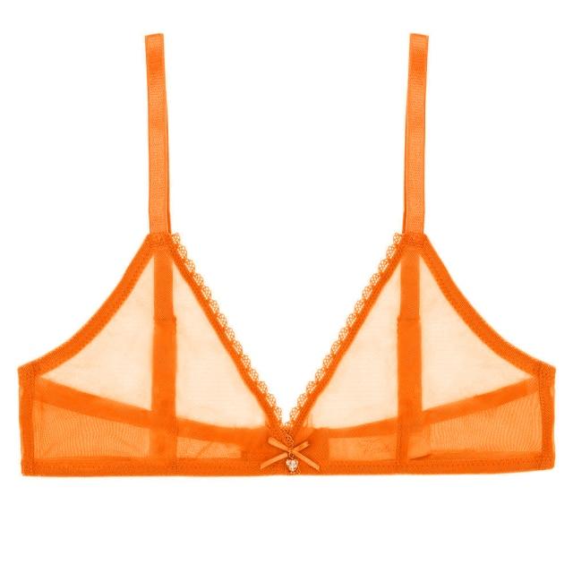 Prześwitujący biustonosz