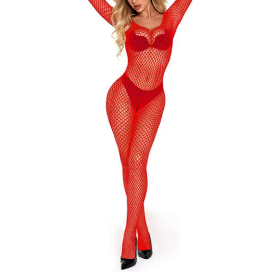 Czerwony bodystocking