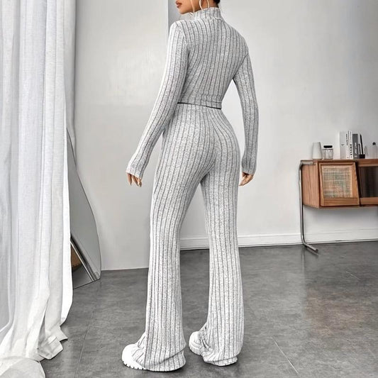 Komplet domowy prążkowany