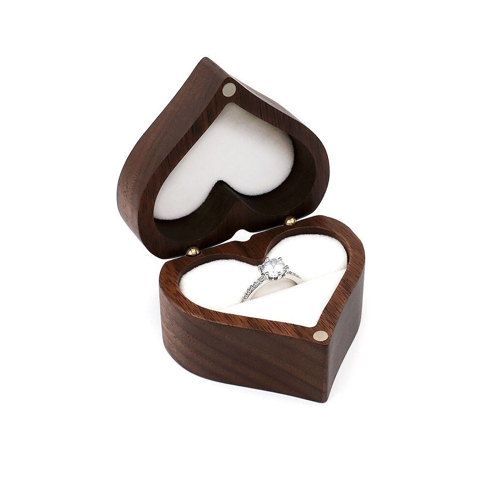 Personalizowane pudełko na obrączki w kształcie serca