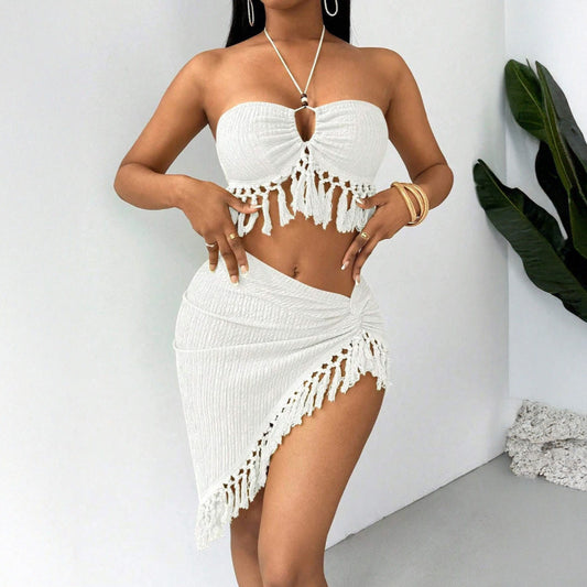 Komplet bikini ze spódniczką