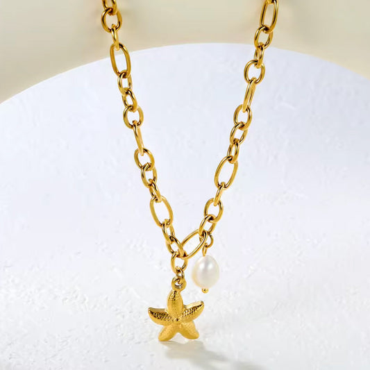 Wakacyjny naszyjnik z perełką