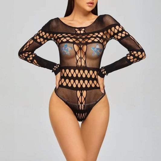 Bodystocking z długim rękawem