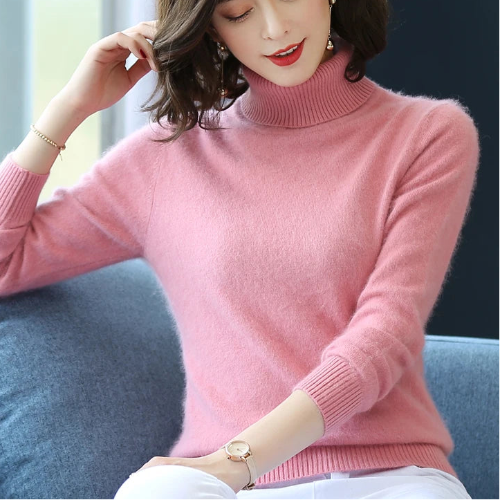 Kaszmirowy sweter z golfem