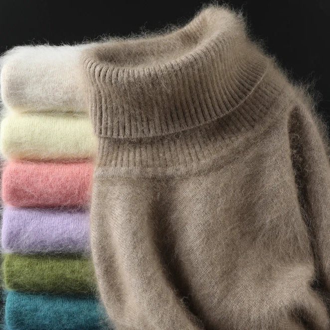 Kaszmirowy sweter z golfem