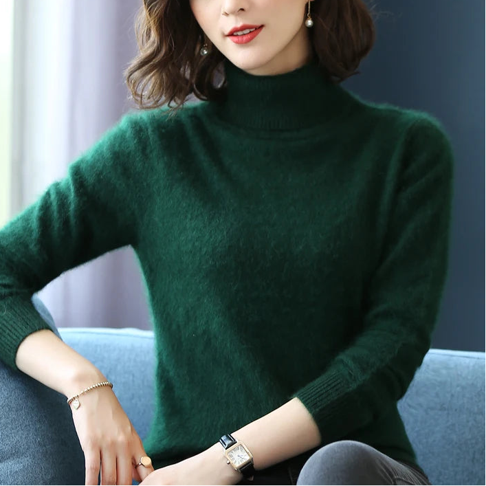 Kaszmirowy sweter z golfem