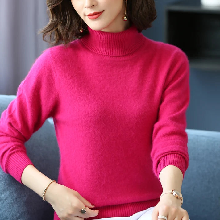 Kaszmirowy sweter z golfem