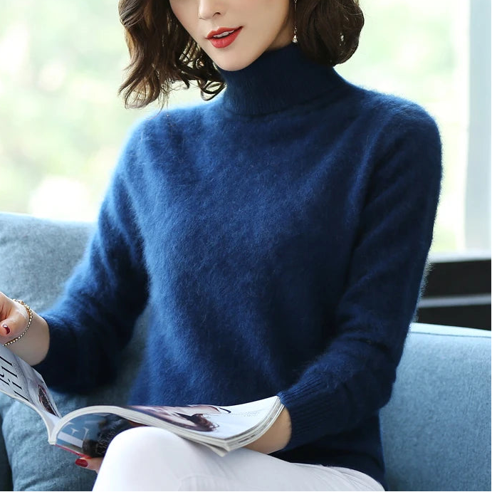 Kaszmirowy sweter z golfem