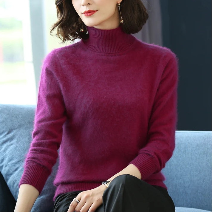 Kaszmirowy sweter z golfem