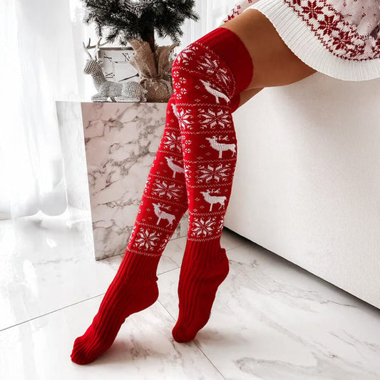 Świąteczne skarpetki zakolanówki