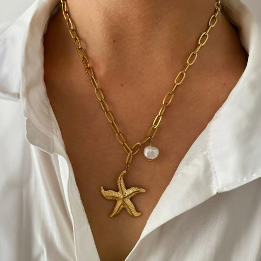 Wakacyjny naszyjnik z perełką