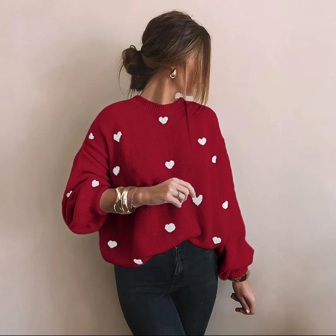 Damski sweter w serca