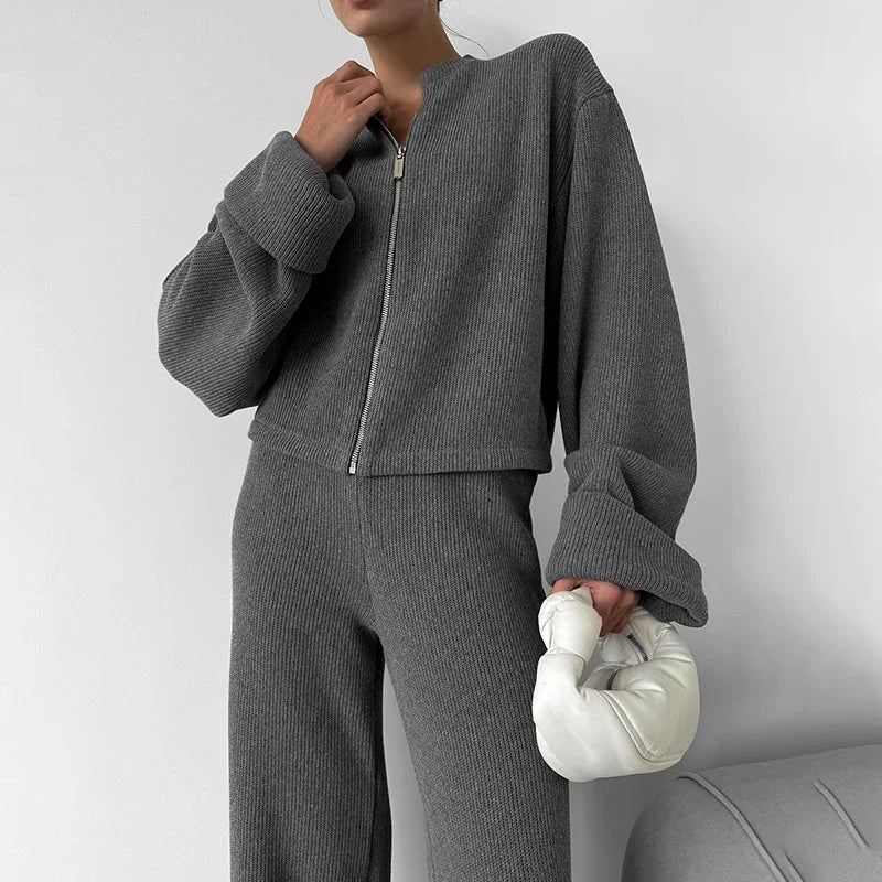 Damski komplet dzianinowy oversize