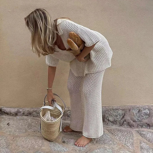 Komplet letni z długimi spodniami