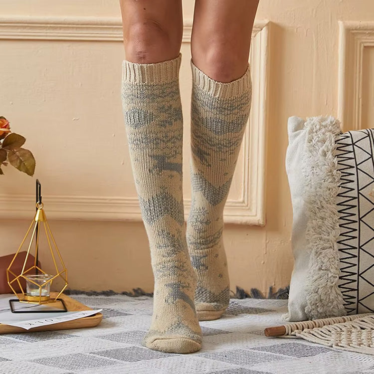 Długie ciepłe skarpety zimowe