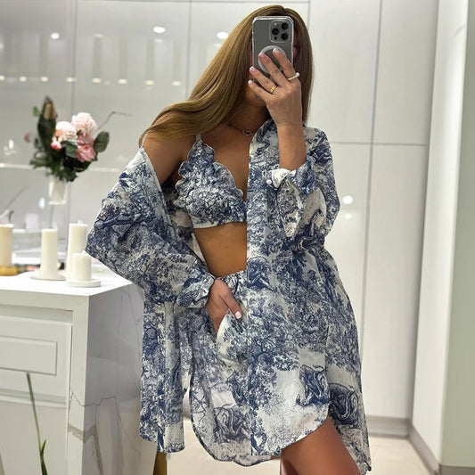 Krótki komplet letni we wzory