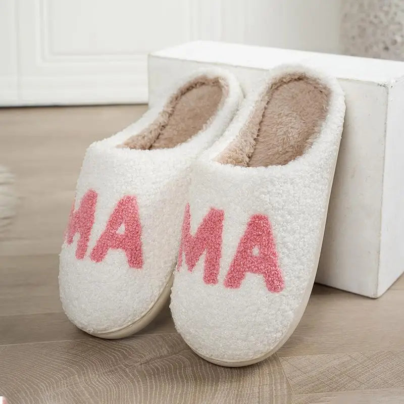 Puszyste kapcie damskie MAMA