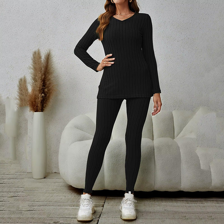 Komplet domowy z dłuższym topem