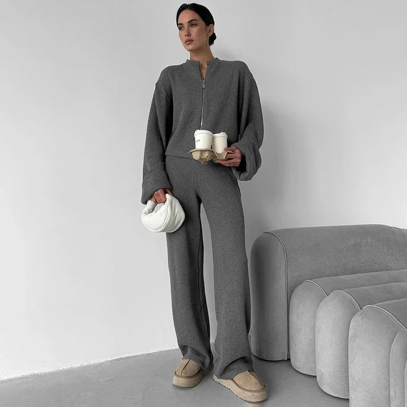 Damski komplet dzianinowy oversize