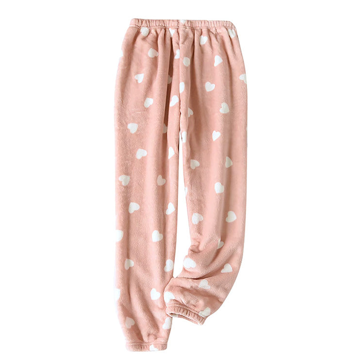 Piżamowe spodnie w serduszka