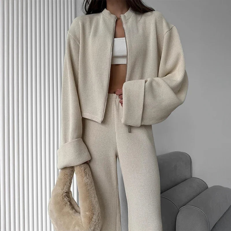 Damski komplet dzianinowy oversize