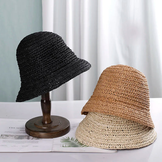 Pleciony kapelusz bucket