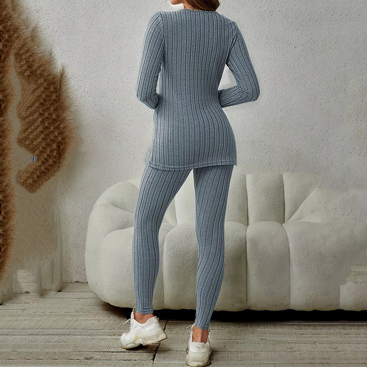 Komplet domowy z dłuższym topem