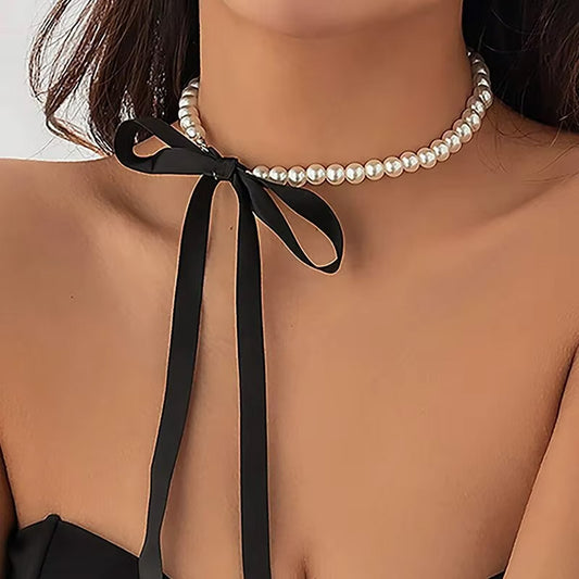 Choker z perełkami