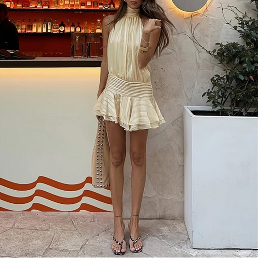 Kremowa sukienka damska