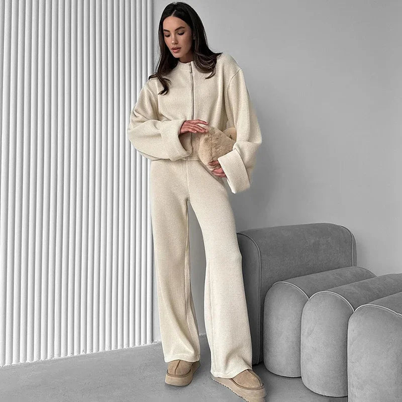 Damski komplet dzianinowy oversize