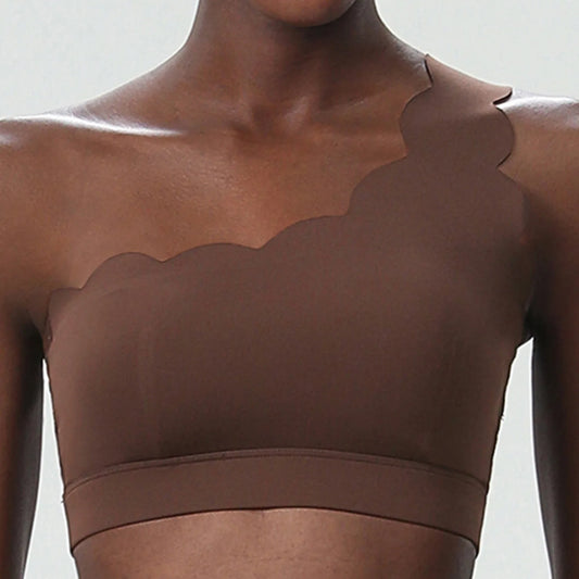 Top sportowy do ćwiczeń na jedno ramię