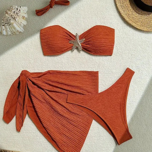 Zestaw bikini ze spódniczką