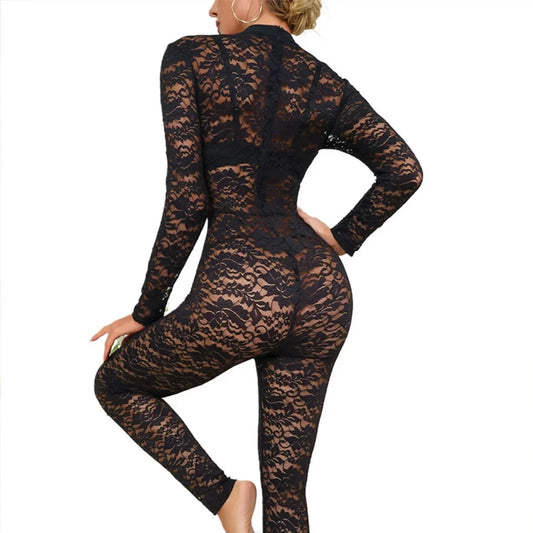 Koronkowy bodystocking