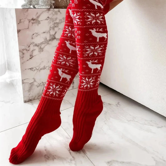 Skarpetki zakolanówki świąteczne