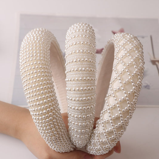 Opaska ślubna z perłami