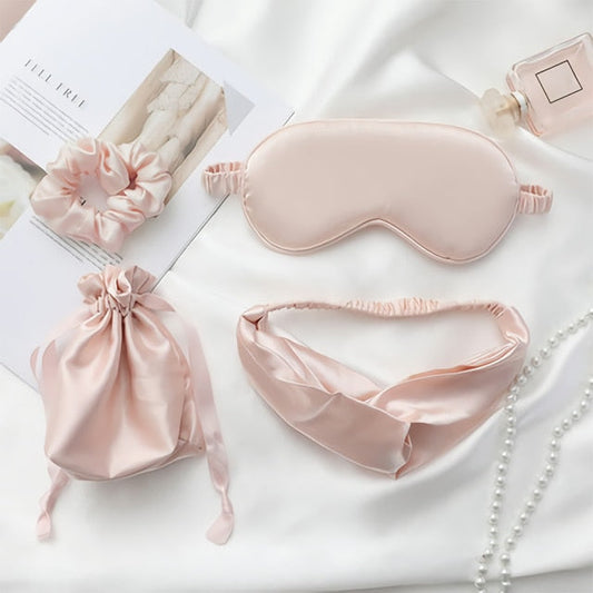 Satynowy zestaw nocny z opaską